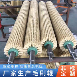 厂家批发工业毛刷辊剑麻清扫除尘刷玻璃清洗软毛辊刷厂家可定 制