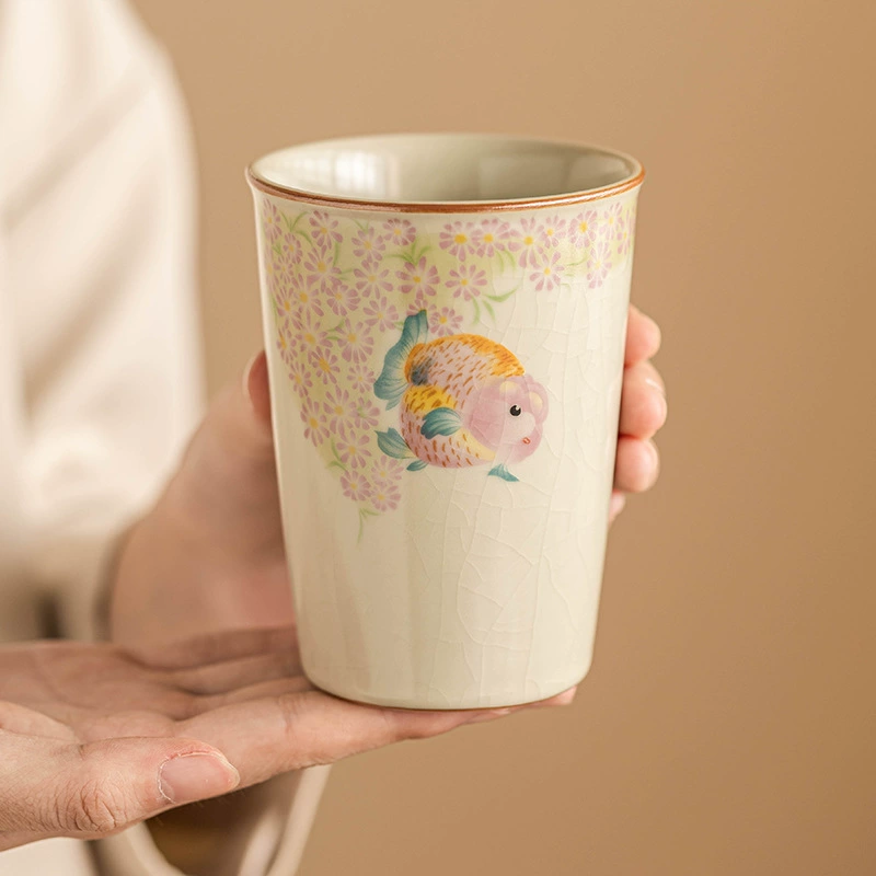 Производитель Ru Килн Китайская чашка мастера Personal Tea Set Kwalker для заваривания чая, поднимать стиль в чайном деле, чашка высокого класса керамическая кола чашка