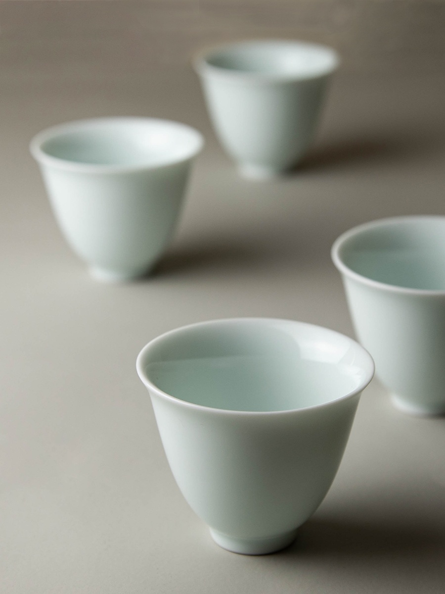 玉兰杯陶瓷茶杯单杯青瓷主人杯品茗杯套装禅意功夫茶具小茶杯茶盏