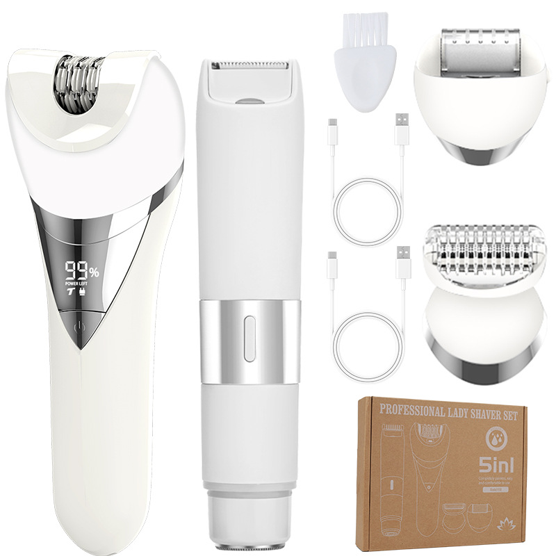 Mujeres multifuncionales aparatos de afeitado de corte de cabello personal afeitador eléctrico afeitador de pies recortador de pelo nasal al por mayor image 6