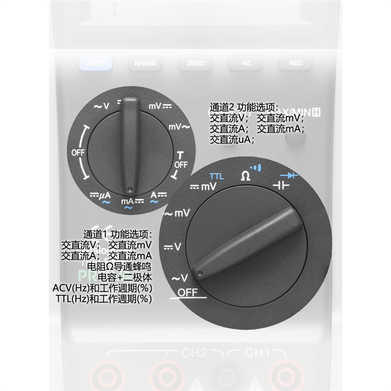 台湾宝华PROVA-901/903高精度双通道数字万用表进口数显三用电表