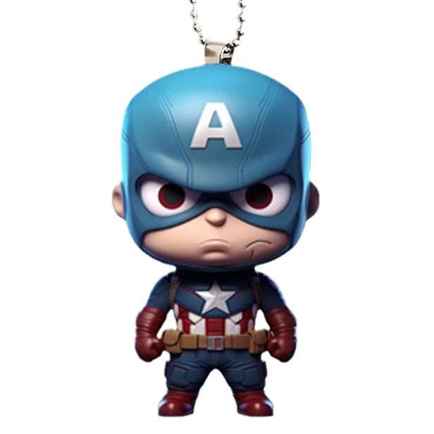 Nueva versión acrílica Q de Marvel Heroes Car Colgante Decoración de escena festiva