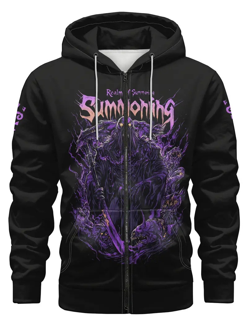 Fábrica al por mayor impresión digital 3D nuevo suéter con capucha chaqueta de suéter de pareja europea y americana serie de calavera MF08