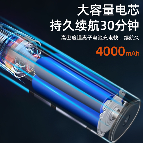 Handheld wireless vacuum cleaner for car