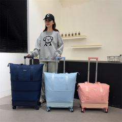 クロスボーダー多機能タイロッド旅行バッグ拡張収納ボックス搭乗可能大容量短距離旅行携帯荷物袋