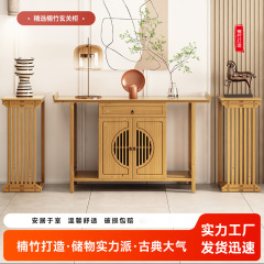 玄関テーブル、新中式リビングルーム用サイドテーブル、禅風玄関ホール仕切り、モダンでシンプルな家庭用延長式供物台/キャビネット