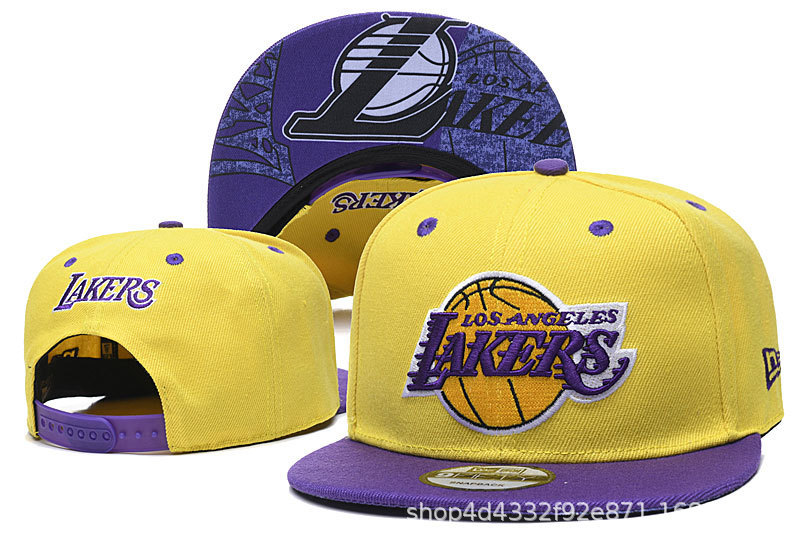 NBA ロサンゼルス レイカーズ バスケットボール ベースボール キャップ フラットつば調節可能なキャップ ヒップホップ ファッション フラットつばキャップ 越境貿易|undefined