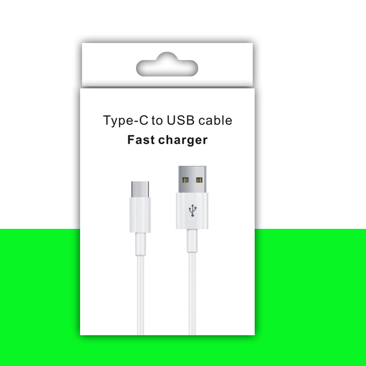 1m2米通用数据线包装盒 苹果安卓TYPE C 数据线小白盒 现货批发