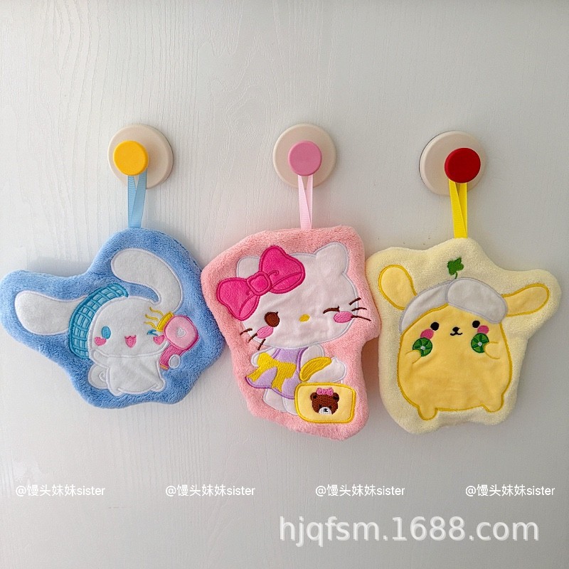 Toalla de mano colgante Melody Culomi de dibujos animados lindo, cocina casera, baño, pañuelo para niños, toalla pequeña