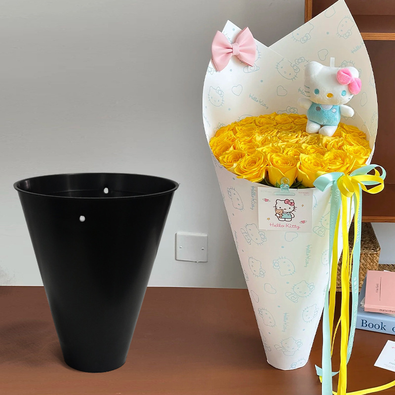 新品冰淇淋一体箭筒内胆底座韩式手工diy花艺资材插花神器批发|undefined