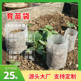 园林苗圃育苗袋白色加厚种植袋无纺布育苗营养袋免脱幼苗培育袋