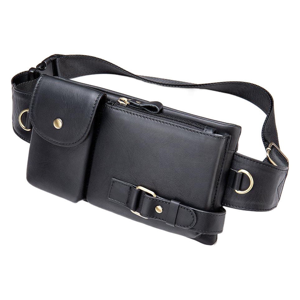 Marant Genuine Leather Waist Bag, First-Layer Cowhide Men's Single-Shoulder Crossbody Bag, Mobile Phone Men's Crossbody Chest Bag, Men's Chest Bag