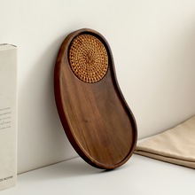 跨境相思木腰果托盘实木盘酒店咖啡杯点心盘茶盘家用水杯托盘子