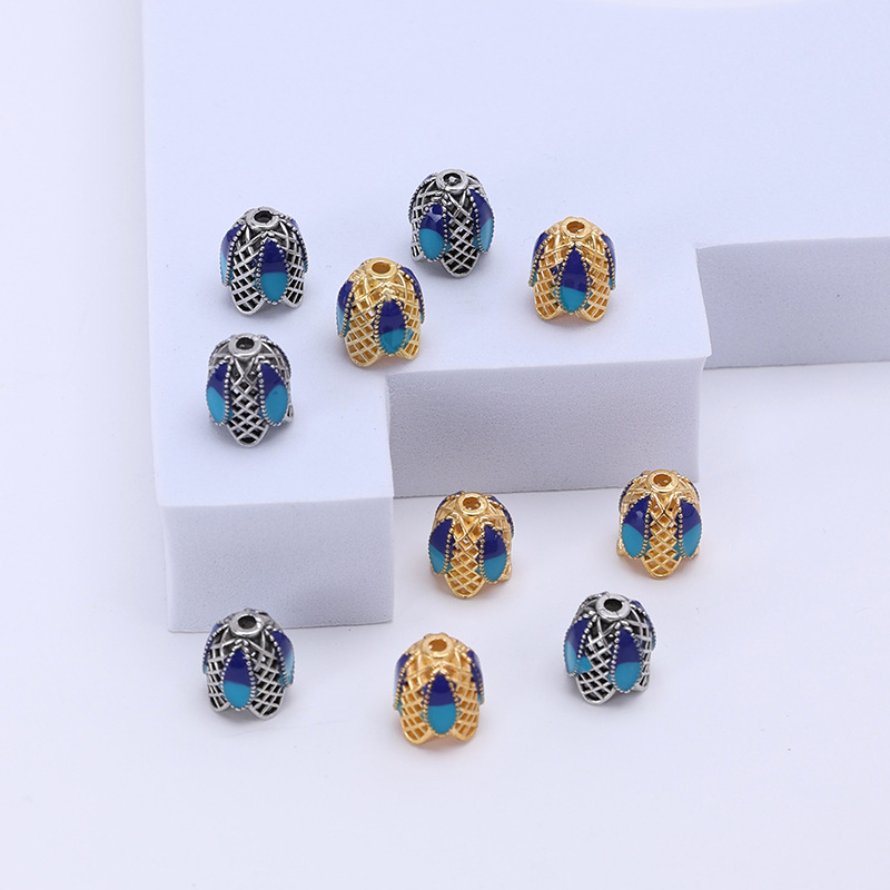 CCBdiy饰品配件景泰蓝镂空流苏帽滴油流苏穗子7579详情4