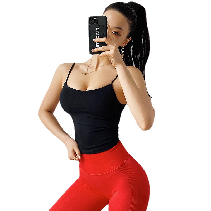 Procesamiento personalizado de doble cara abrasivo cruzado chaleco deportivo antichoque yoga bra deportivo fitness chaleco deportivo ropa interior