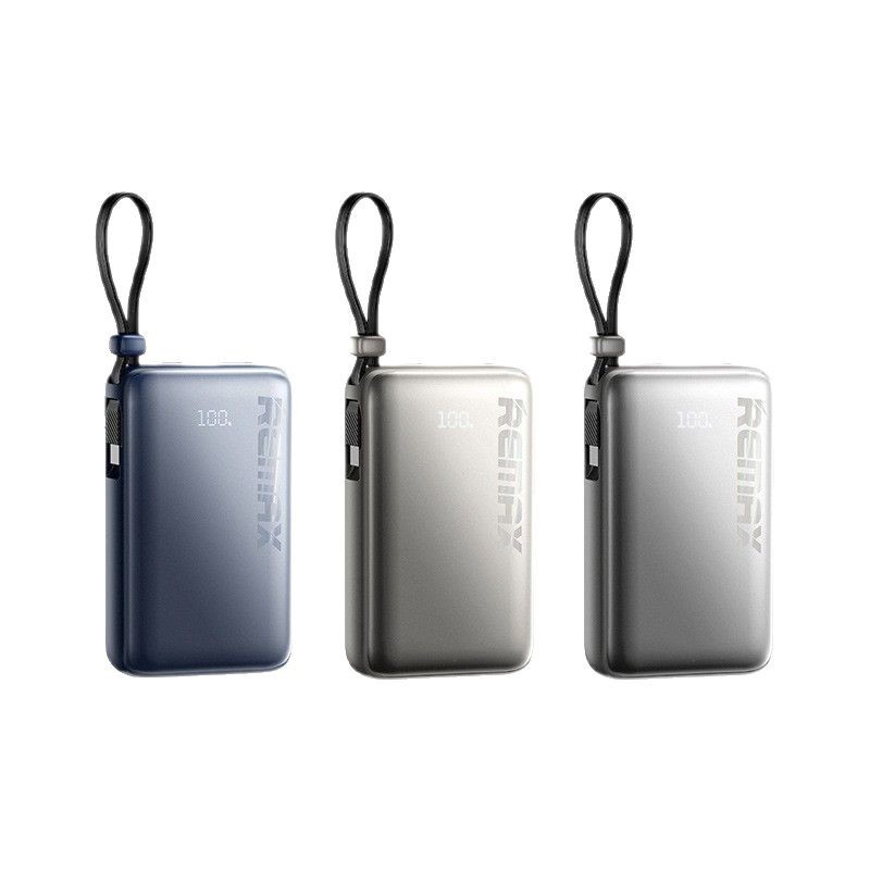 Remax con cable de carga rápida 10000mAh teléfono móvil pantalla digital fuente de alimentación móvil para Android Apple 3c