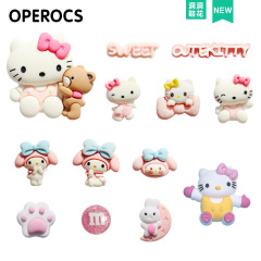 KT貓適配洞洞鞋配飾鞋花智必星卡扣diy高級感配件立體裝飾扣鞋扣