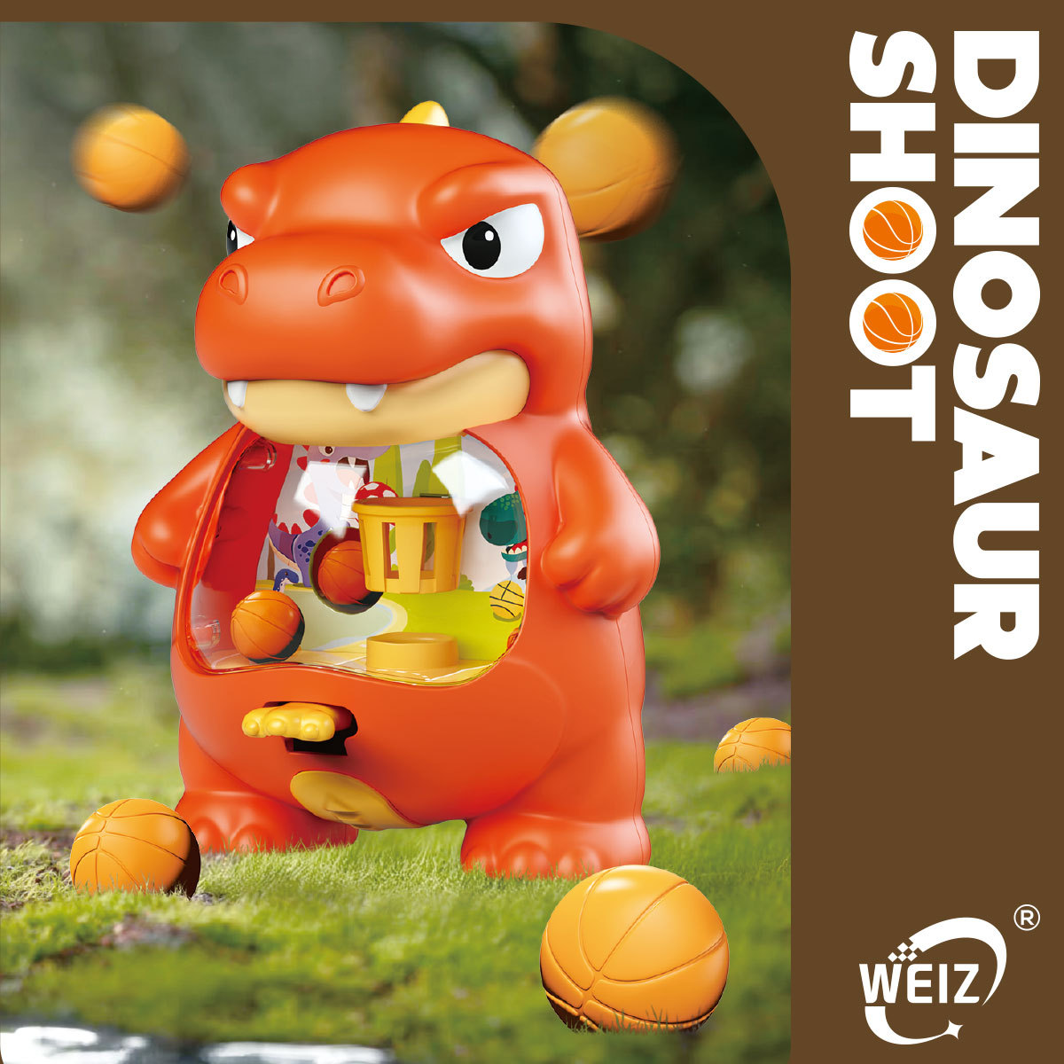 Juguetes de tiro de dinosaurios transfronterizos amazónicos Temu niños puzzle interactivo padre-hijo catapulta juguetes modelo de baloncesto