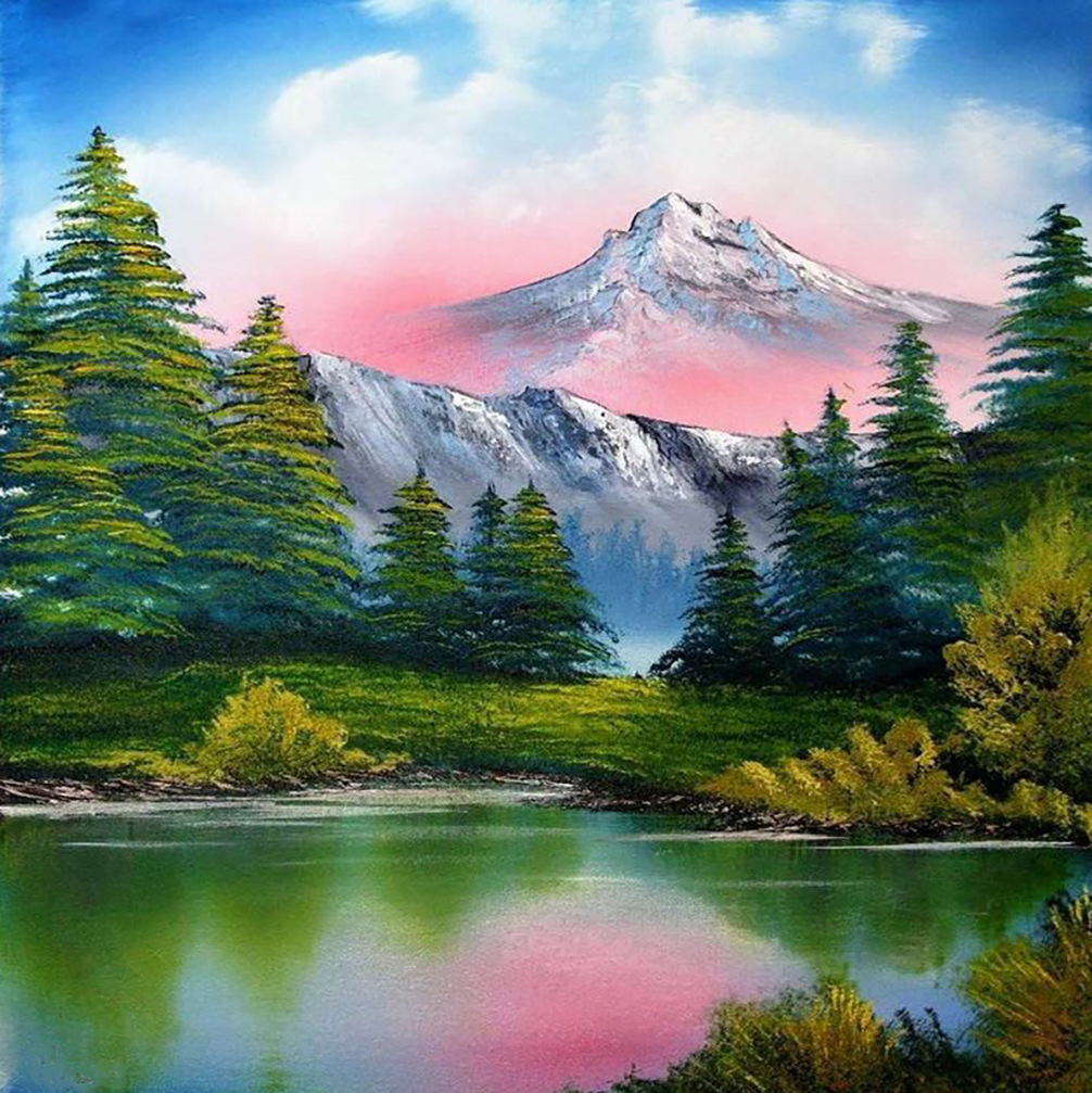 Nueva 9 unidades tinta paisaje diamante pintura, DIY 5D arte Creación pintura kit para adultos y niños