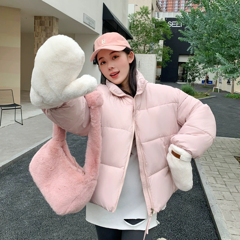 Внешняя торговля короткая пуховая хлопчатобумажная одежда женский 2024 новый хлопковый хлебный костюм корейская версия свободной толстой хлопчатобумажной куртки зимняя куртка