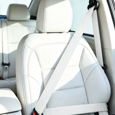Universal car seatbelt 3.6m with a length and width of 4.8CM, suitable for most car modifications, high-quality seatbelt (Car seat belt) - white
