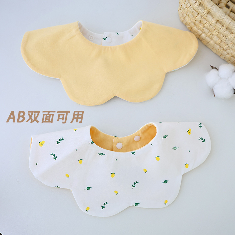 口水巾婴儿宝宝围嘴纯棉a类防水围兜男新生婴幼儿防吐奶口水围巾|undefined