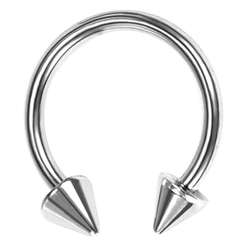 Stainless Steel Piercing Jewelry Amazon Classic Pointed Cone Curved Rod Eyebrow Nail Basic Nose Nail Nose Ring Horseshoe Ring