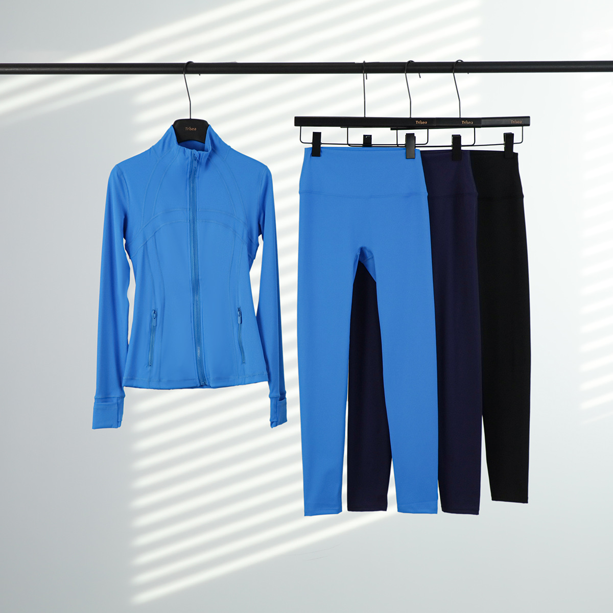 Women's Clothing Slim Fit Quick Drying Sports Jacket Set Elastic Fitness Running Yoga Suit In Stock_ecoleips.com