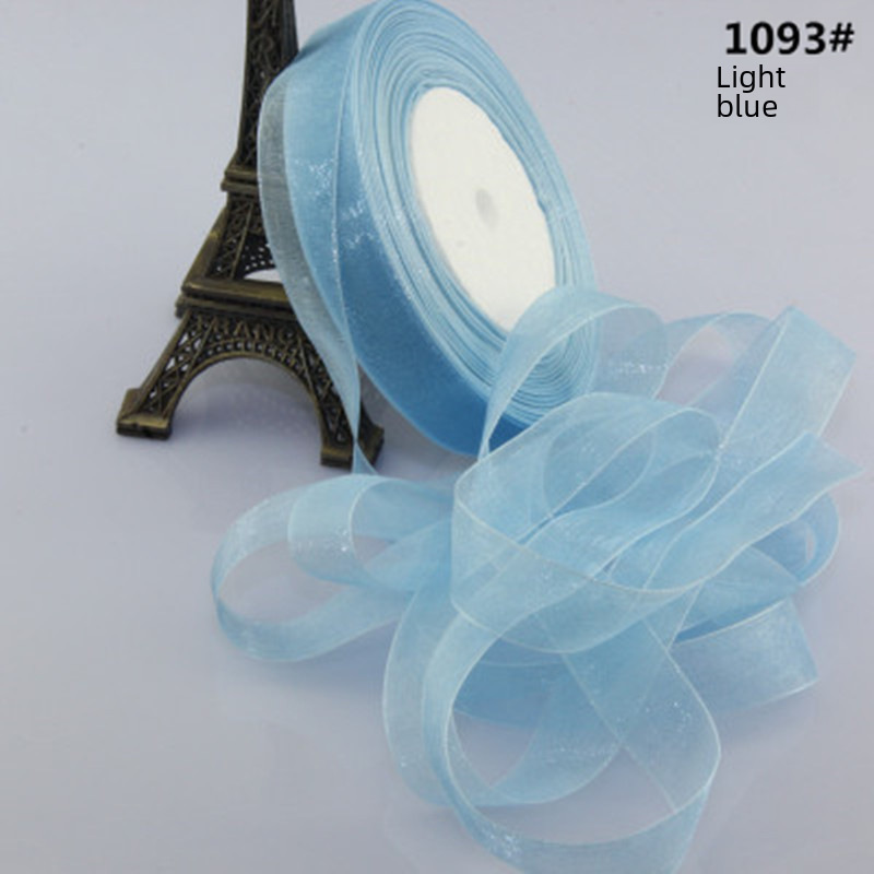 DIY 헤어 액세서리 의류 액세서리 2CM 쉬폰 리본 투명 스노우 리본 리본 롤