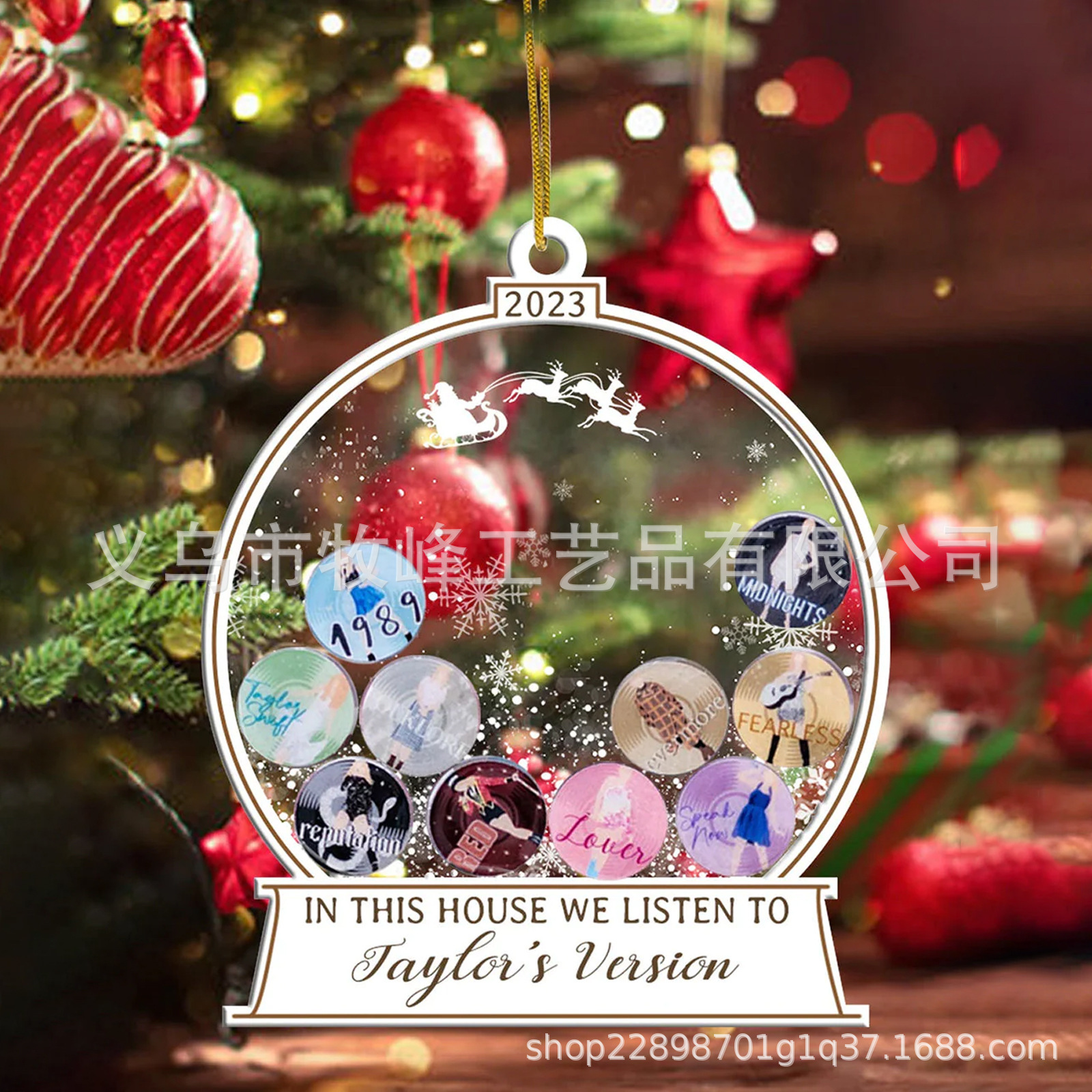 Cruz-frontera nueva Navidad árbol de Navidad decoración adornos coche retrovisor espejo colgante mochila colgante decoraciones para el hogar