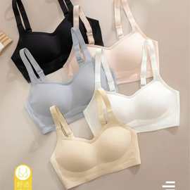内衣运动聚拢薄款无痕提拉曲线大码舒适夏季大胸显小文胸罩CD通杯