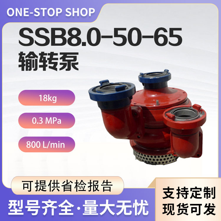 潜水式大流量输转泵SSB8.0-50-65消防灭火救援器材多功能移动传送