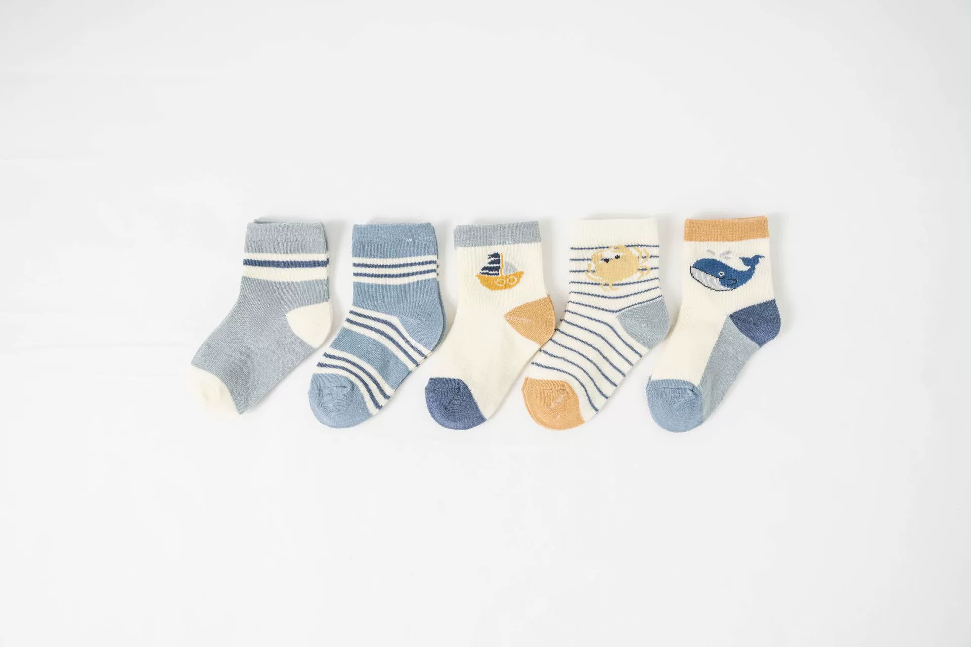 Детские принтовые носки, набор 5 пар, assorted designs, размеры 0–1 / 1–3 / 4–6 лет