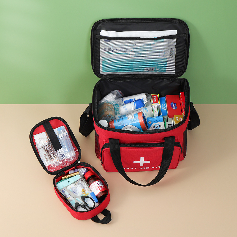 Bolsa de almacenamiento de medicamentos portátil de gran capacidad, bolsa de salud para la prevención de epidemias, bolsa de emergencia para mensajero de coche para el hogar de viaje, bolsa para salvar vidas