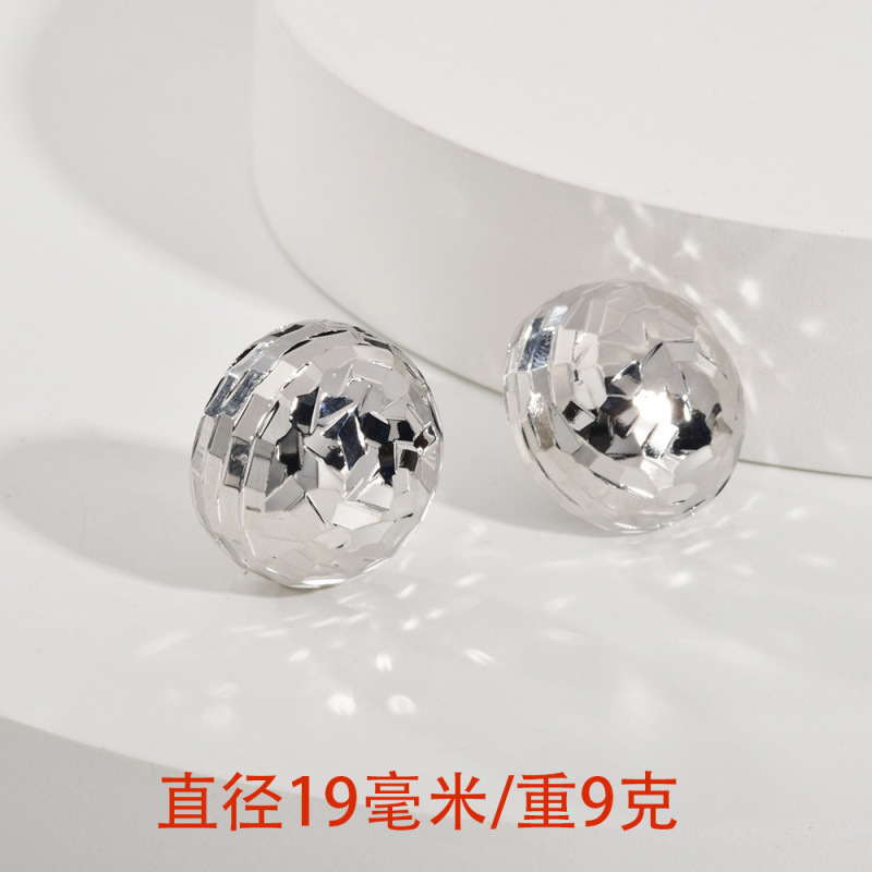 爆闪碎碎金亮片切面半圆水滴耳钉铜镀真金简约气质冷淡风轻奢耳饰|undefined