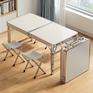 Outdoor Folding Table Night Market Stall Convenient Folding Table Outdoor Camping Dining Table Thickened Aluminum Alloy Table