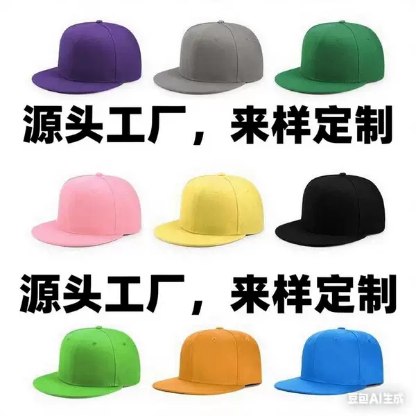 Manufacturer Wholesale Logo Flat-Brim Hats with Embroidery and Printing, Advertising Hats, Fashionable and Versatile Flat-Brim Baseball Caps for Men and Women, Trendy Style