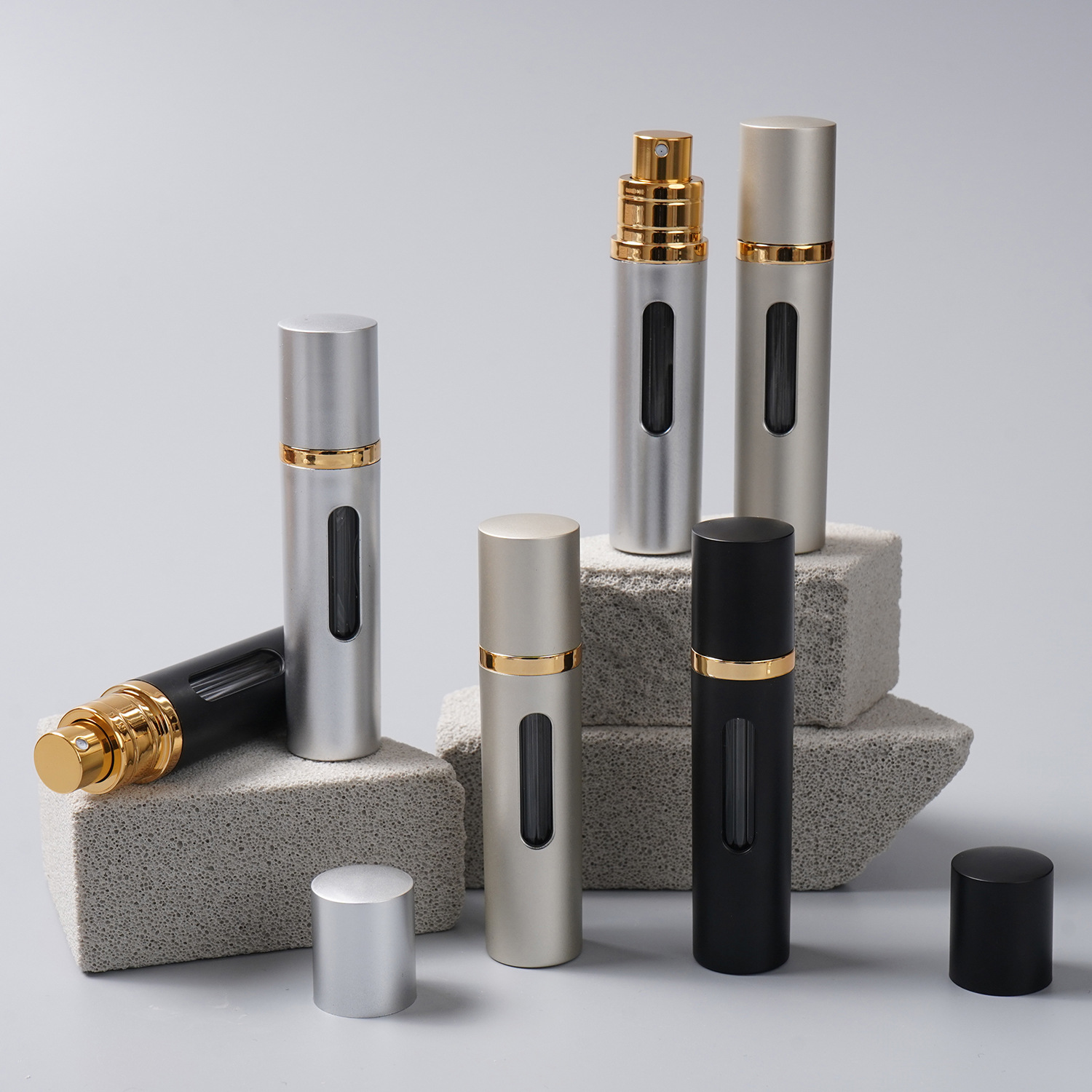 8ml底充香水分装瓶高档开窗化妆水喷雾瓶按压小样瓶厂家批发