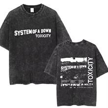230��ŷ��System of A Down Toxicity Album Grapc Washed T-srt