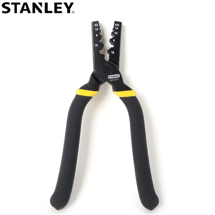 史丹利欧式端子压接钳压线接线钳子84-871/84-872-22冷压端子钳