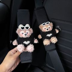 かわいいクマの車のシートベルトショルダーカバー車のシートベルトショルダーベルト耐摩耗性衣類オールシーズン対応