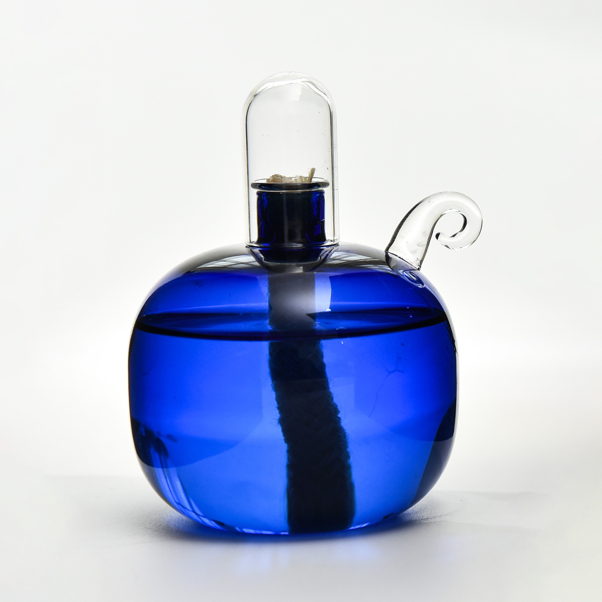 Lámpara de aceite de vidrio redonda esférica de color creativa candelabro decoración simple lámpara de mantequilla de escritorio doméstica moderna sin humo