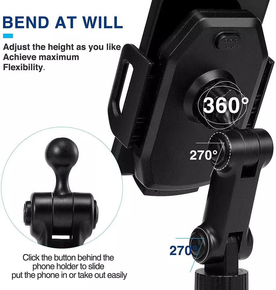 Cross-border Amazon car water cup holder mobile phone holder car folding bending rotating universal car navigation bracket
