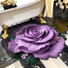 起爆北欧3d立体花卉珪藻泥床マット浴室トイレ異形ドアマット吸水滑り止め速乾足マット