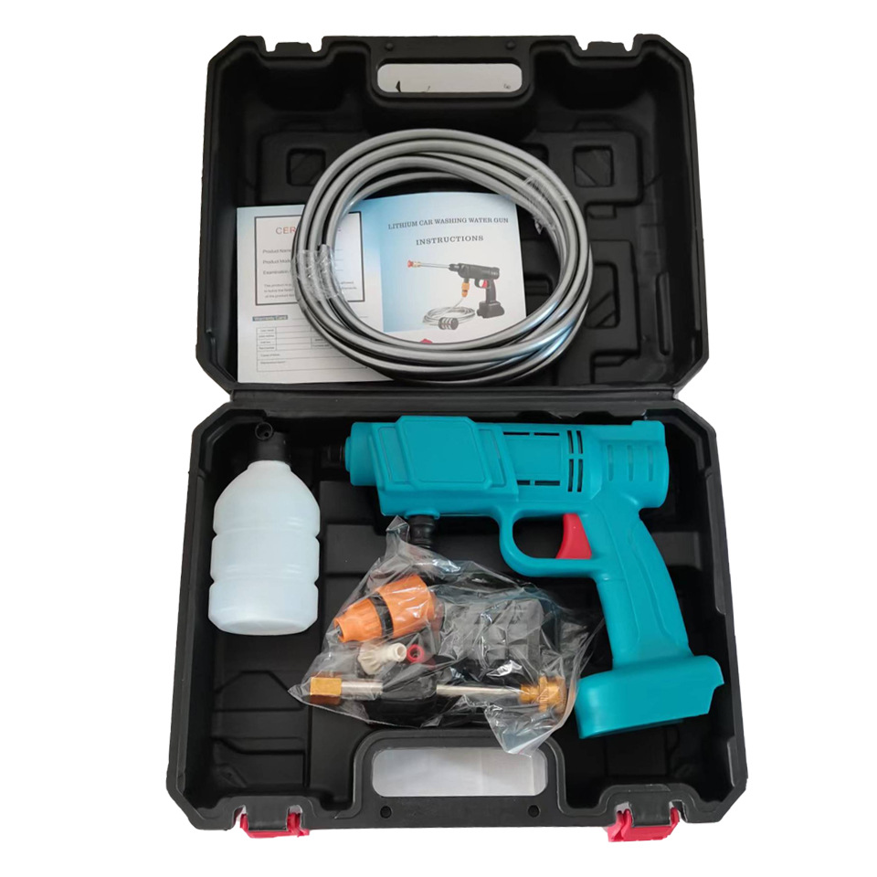 Pistola de agua de lavado de coches de alta presión inalámbrica de litio pistola de agua de lavado de coches eléctricos pistola de agua de lavado de coches de alta presión lavadora de coches