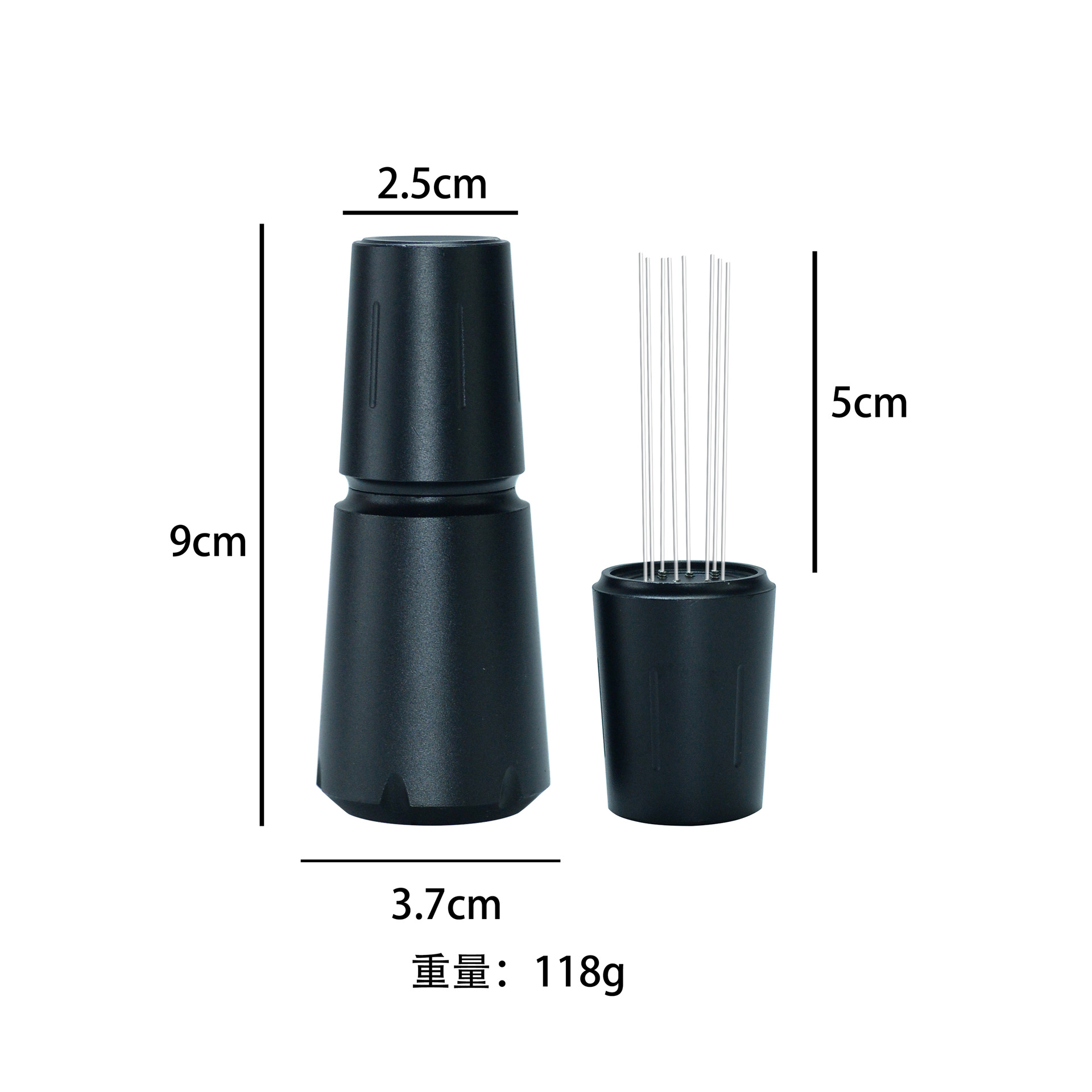 Nueva licuadora de la aguja del polvo flojo del café del acero inoxidable con la base que empareja el dispositivo uniforme del polvo del paño de la aguja de la extracción