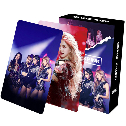 A total of 55 BP pink ink peripheral lomo cards, postcards, genuine size small cards, full member album