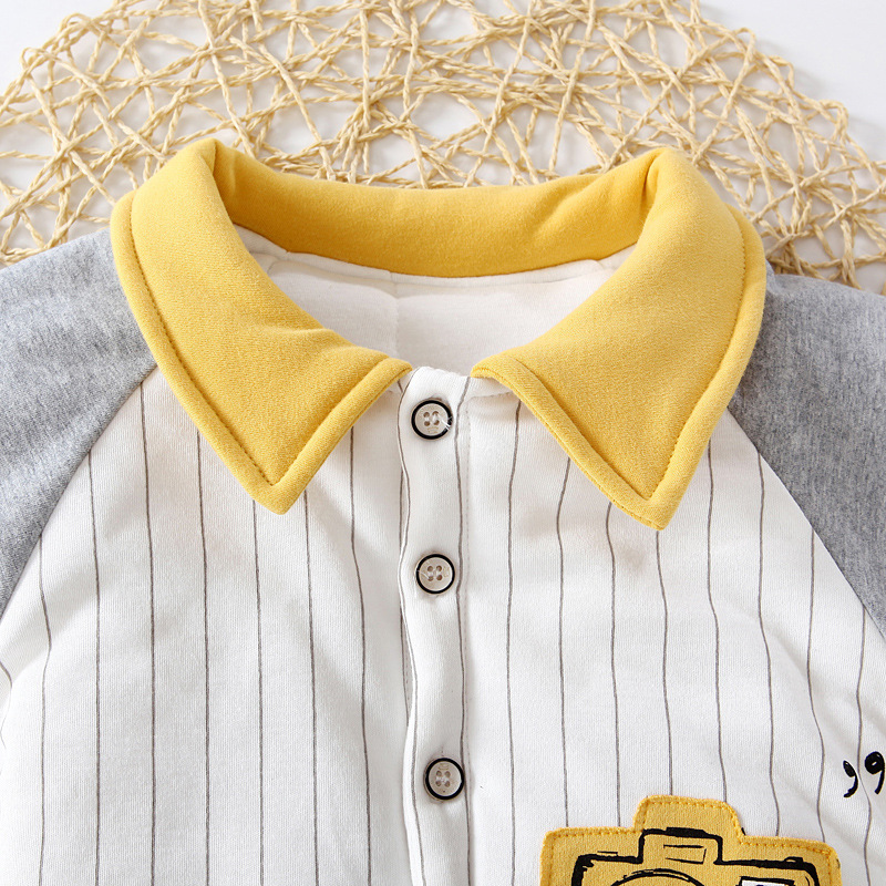 Bebé niños y niñas acolchados Primavera, Otoño e Invierno ropa bebé Correa traje niños de algodón acolchado ropa de algodón fino ropa de otoño 0-1 años 2