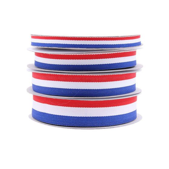 1cm 1.5cm 2.5cm red, white and blue three-color striped webbing medal hanging rope polyester three-color ribbon webbing