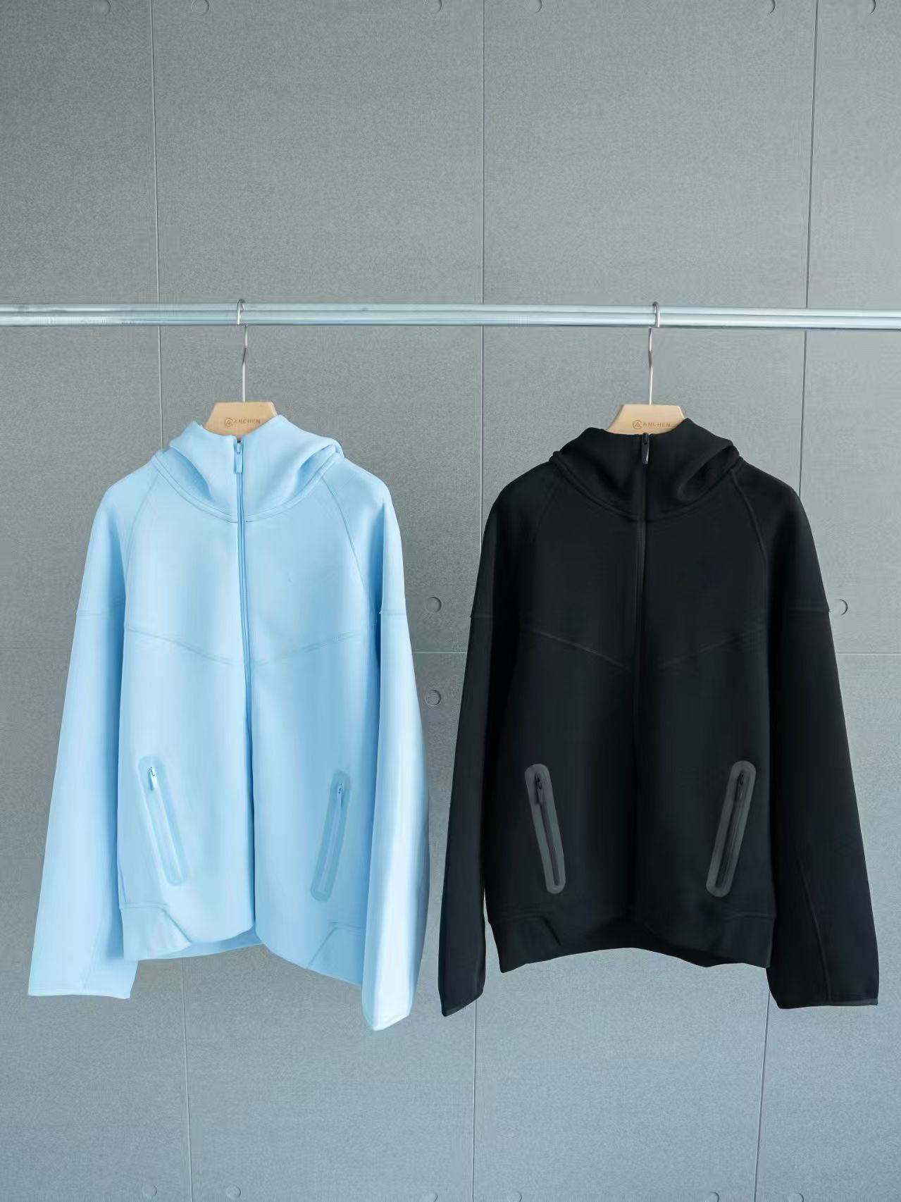 24 años de primavera y otoño nuevos deportes casuales capa de aire chaqueta encapuchada chaqueta y pantalones 454 y 461 conjunto